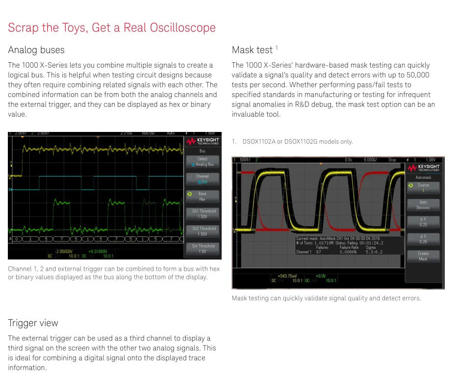 New Keysight Technologies InfiniiVision DSOX1102A Oscilloscope