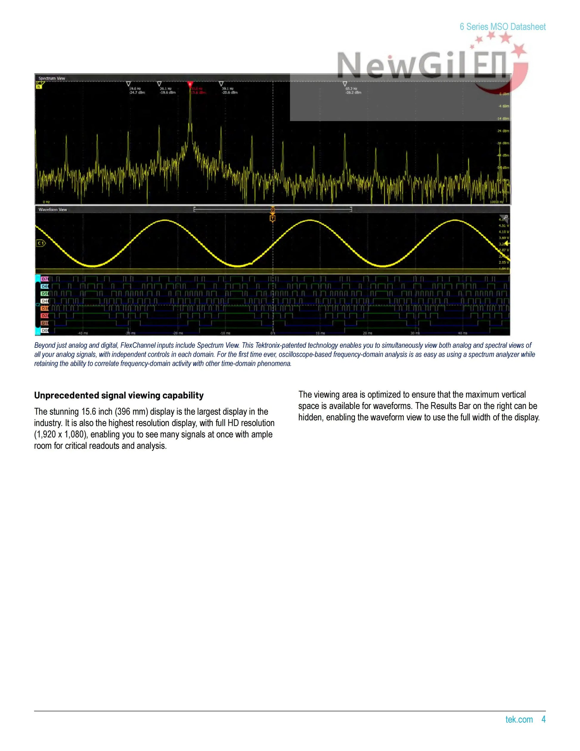 Tektronix MSO64B MSO66B MSO68B 6-BW-1000 1 GHz 10GHz , 4 6 8 Channel, Up to 50 GS/s Mixed Signal Oscilloscope