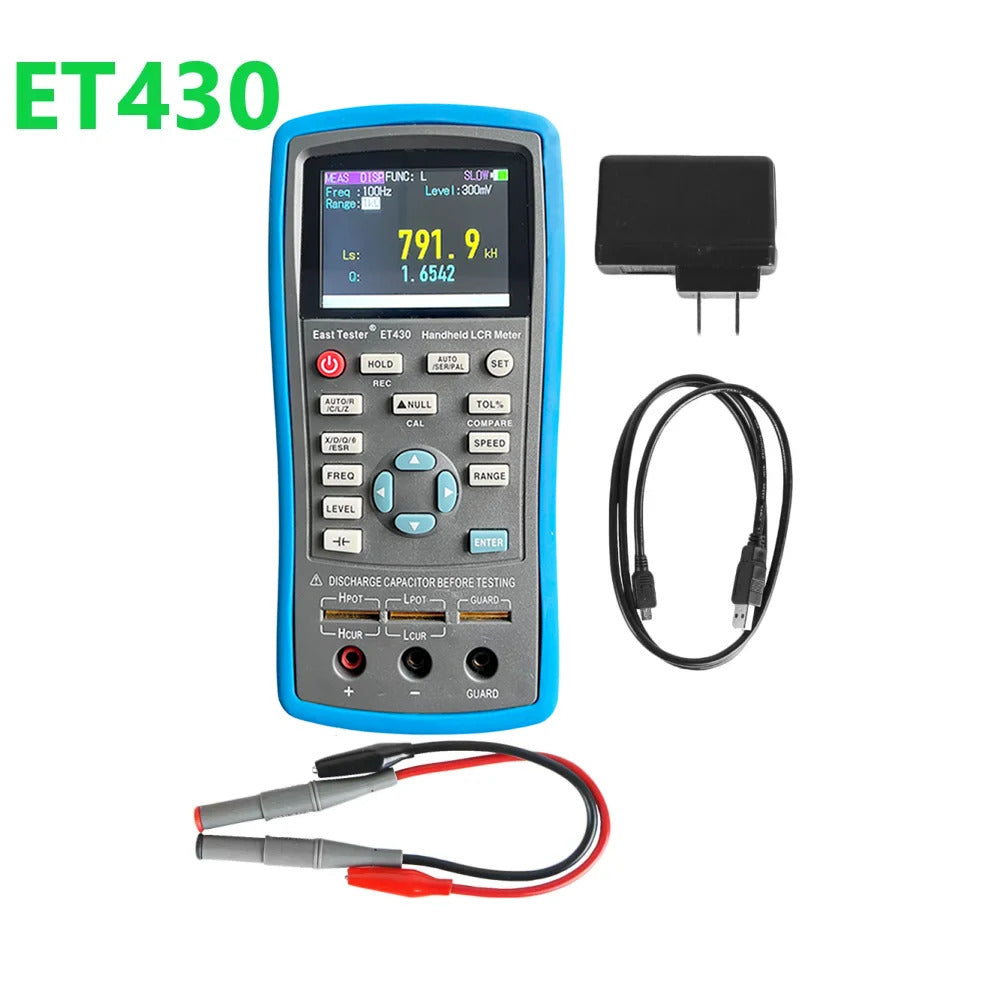 East Tester ET430 Multimeter Handheld LCR Digital Bridge Capacitance Inductance Resistance Test 2.8 Inch TFT Display Screen
