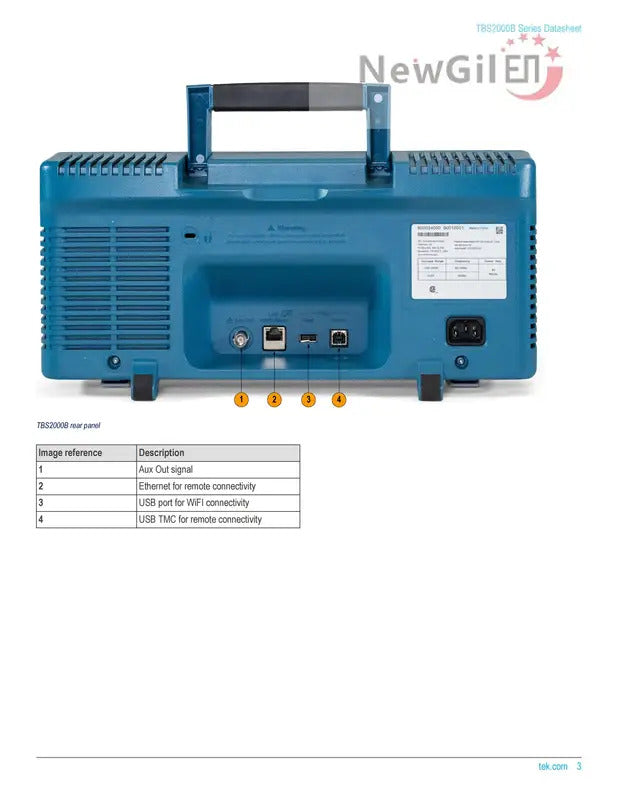 Tektronix The TBS2000 Series Digital Storage Oscilloscope  TBS2072B TBS2102B TBS2202B  TBS2074B TBS2104B TBS2204B 4 Channel