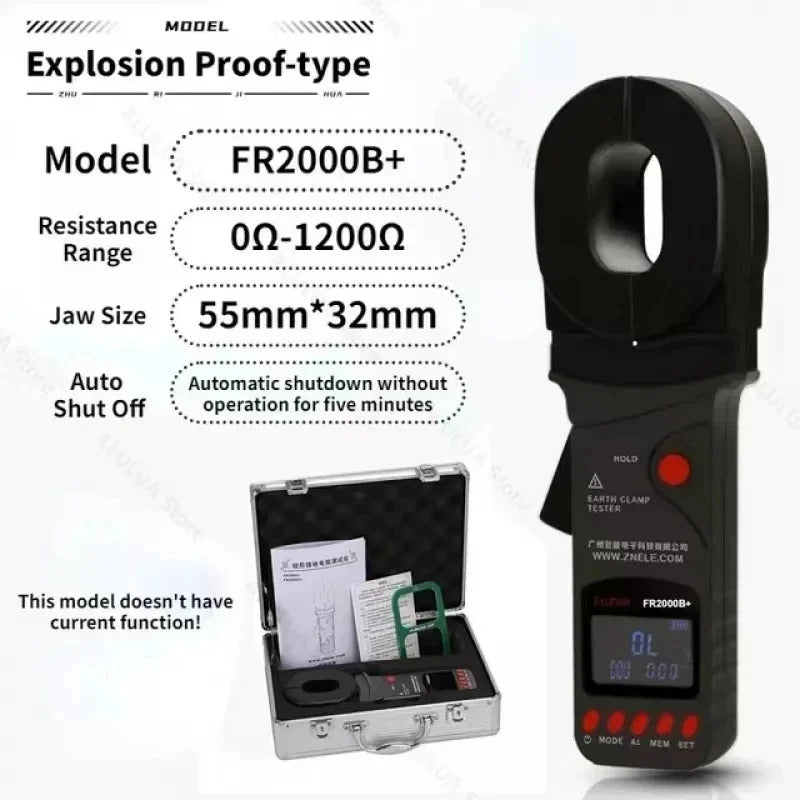 FR2000A  FR2000B  FR2000  FR2000C  Multifunction Ground Earth Resistance Meter 0-1200Ω Current 20A Loop Non Contact Tester