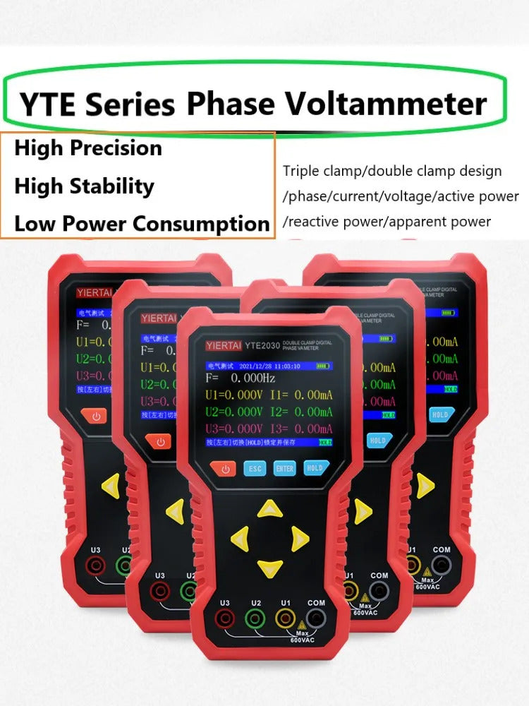 Eest Tester Multi-function Voltammeter phase meter High precision detector lower compusion Two-clamp three-clamp voltammeter
