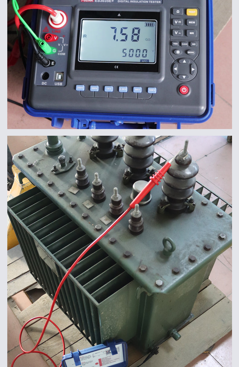 FUZRR ES3035  Digital Insulation Resistance Testers Ohm Range 0.01MΩ~2000GΩ Rated voltage 250V~5kV Ohmmeters  Megohmmeter