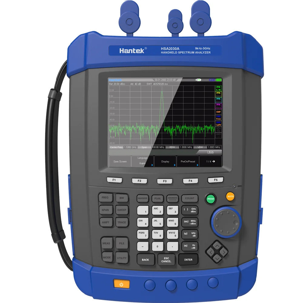 Hantek High frequency Spectrum analyzer HSA2030A/B Handheld Portable Field Strength Meter 9kHZ 3.2GHZ AC Coupled USB interface