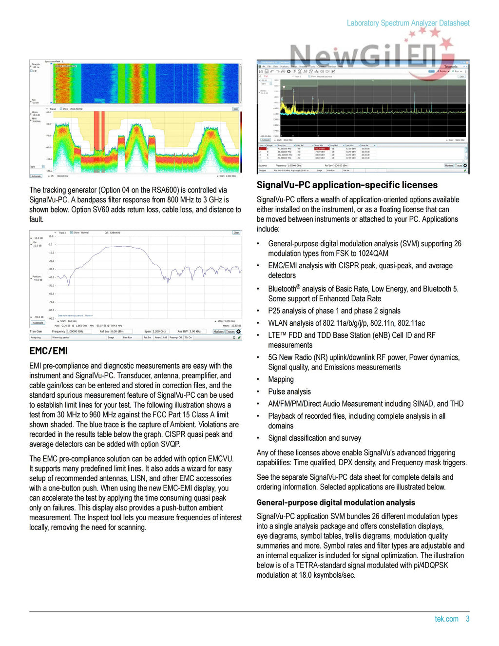 Tektronix RSA603A RSA607A  9 kHz - 3.0 GHz 7.5GHz 40 MHz Bandwidth USB Real Time Spectrum Analyzer