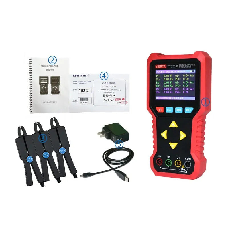 Eest Tester Multi-function Voltammeter phase meter High precision detector lower compusion Two-clamp three-clamp voltammeter