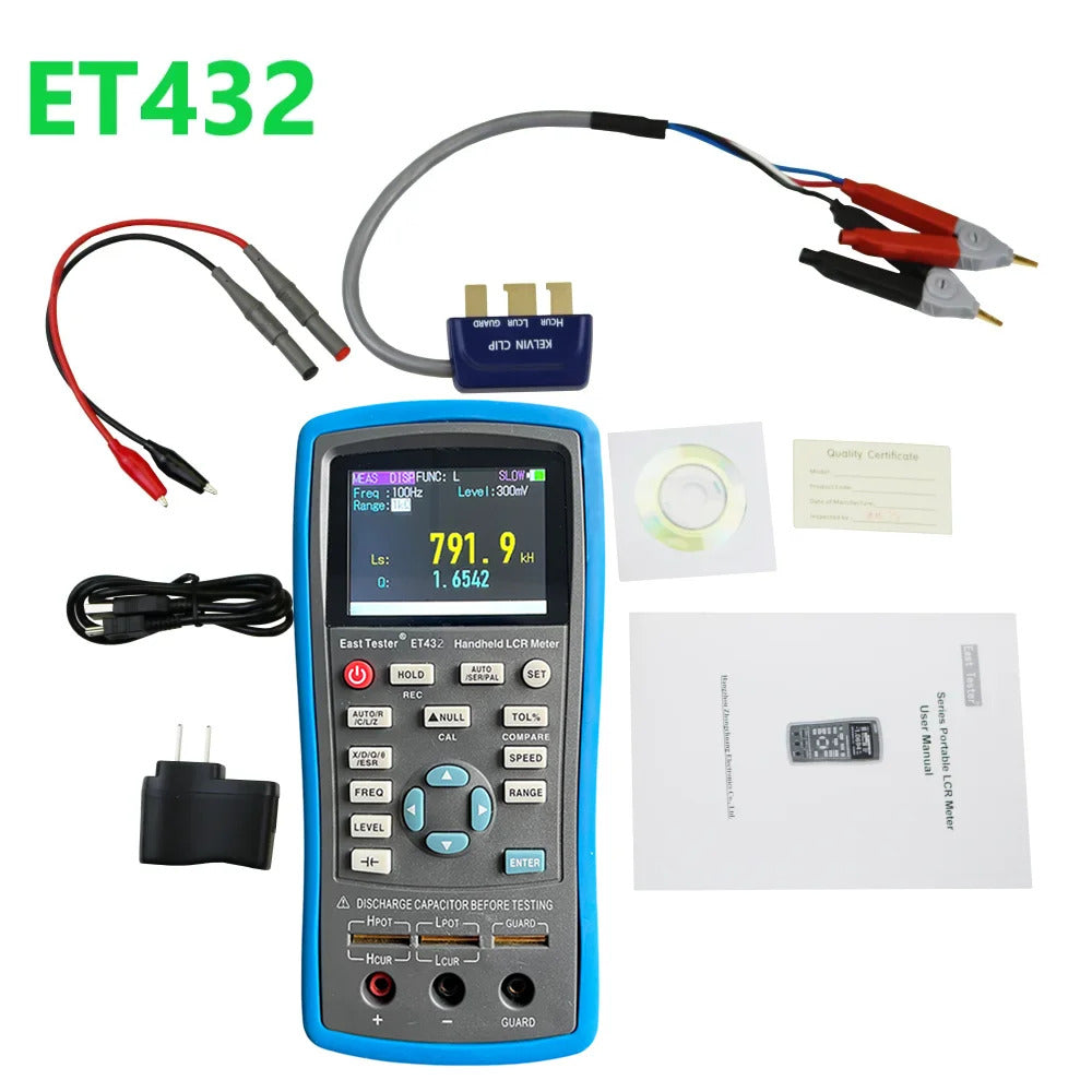 East Tester ET430 Multimeter Handheld LCR Digital Bridge Capacitance Inductance Resistance Test 2.8 Inch TFT Display Screen
