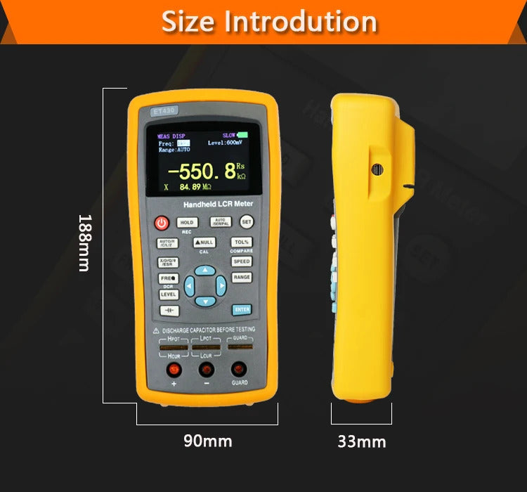 ET430, ET432, ET433, ET431, ET430B, Handheld LCR High Precision Digital Bridge TFT Liquid Crystal Dissolution Resistance Meter