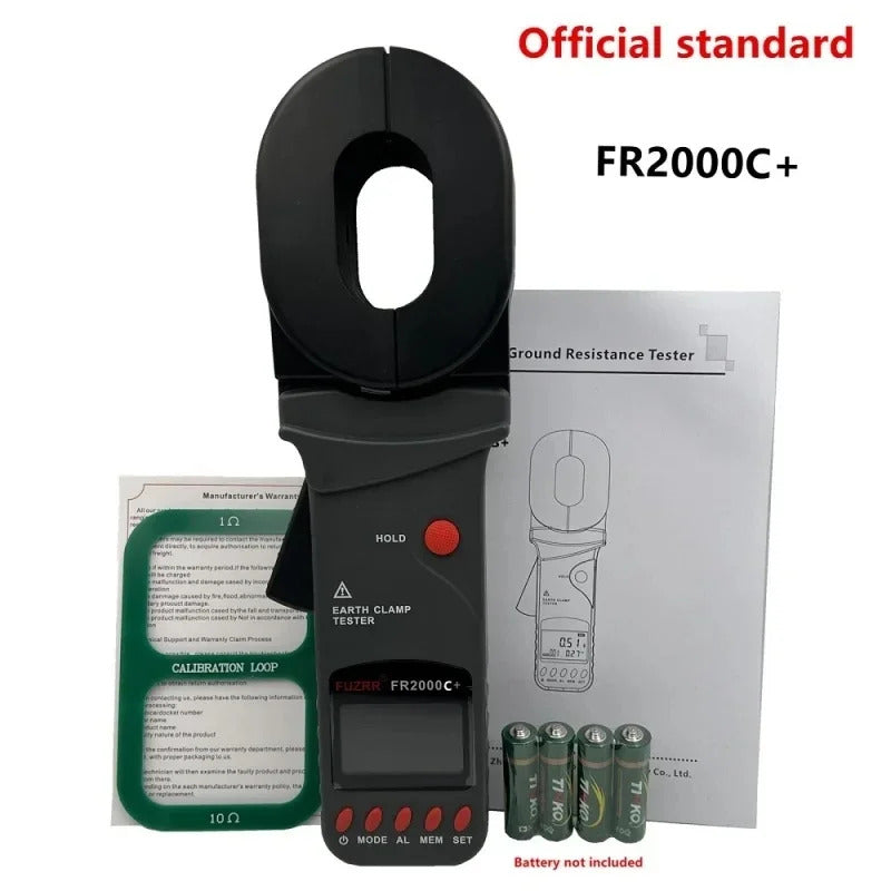 FR2000C  Multifunction Ground Earth Resistance Meter  0-1200Ω Current Tester 0.00mA-20A Loop Non Contact Detecter 300 Group Save