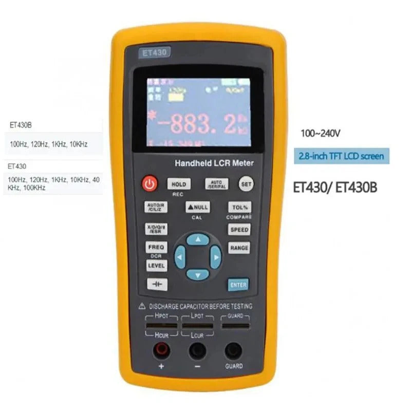 ET430, ET432, ET433, ET431, ET430B, Handheld LCR High Precision Digital Bridge TFT Liquid Crystal Dissolution Resistance Meter