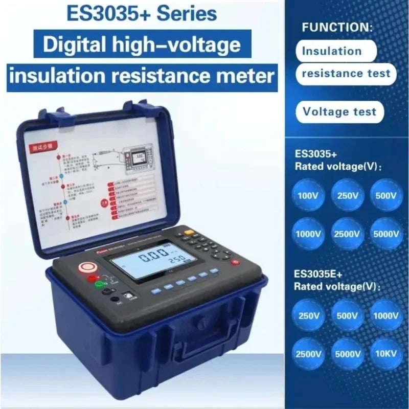FUZRR ES3035E ES3035 Digital Insulation Resistance Tester 10KV Double Insulation High Voltage Meter Megohmmeter