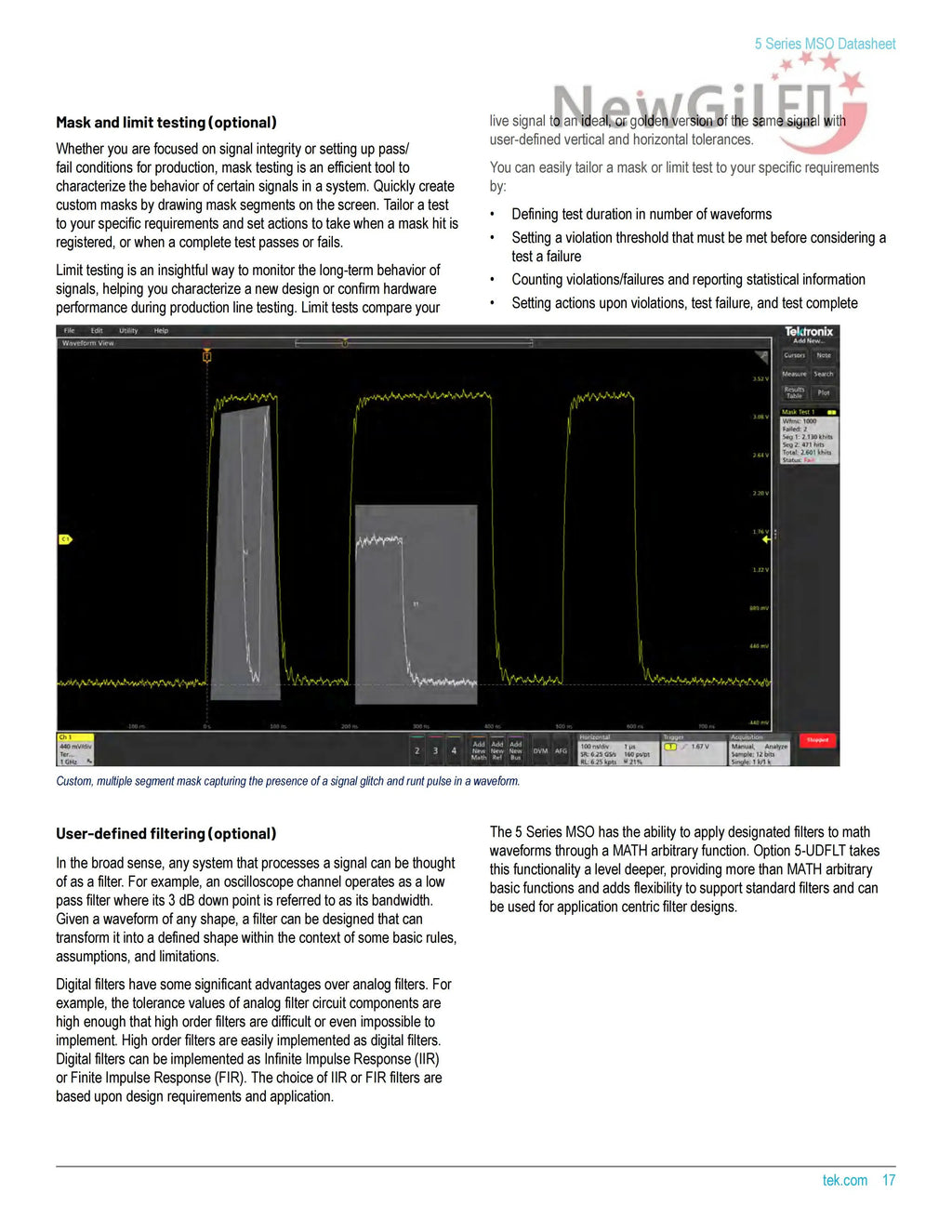 Tektronix MSO58 Oscilloscope MSO58 5-BW-350 MSO58 5-BW-500 MSO58 5-BW-1000 MSO58 5-BW-2000 Bandwidth 2GHz 4 Channel