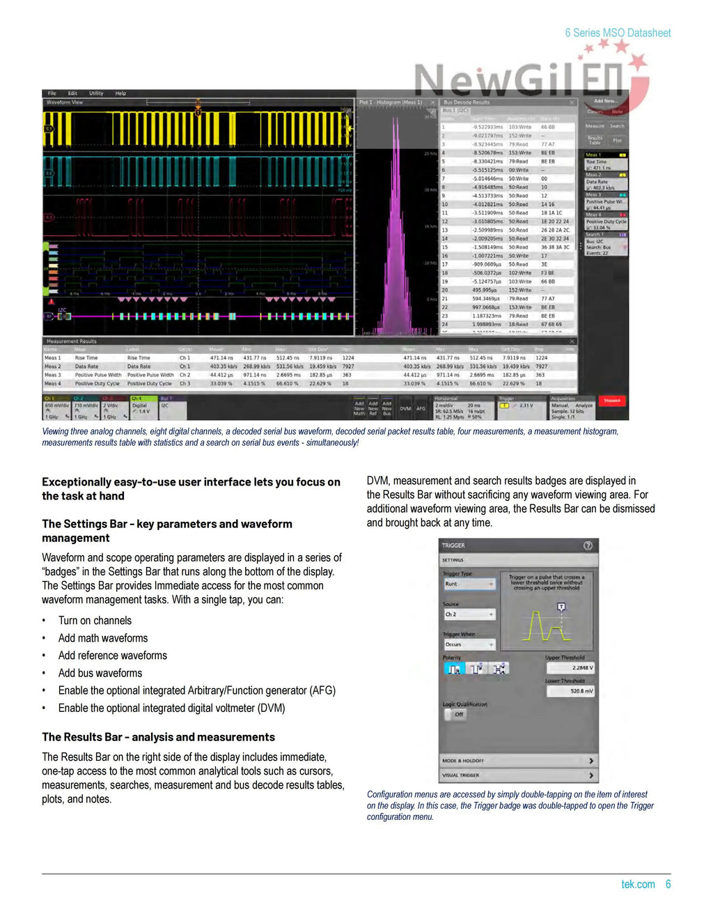 Tektronix MSO64B MSO66B MSO68B 6-BW-1000 1 GHz 10GHz , 4 6 8 Channel, Up to 50 GS/s Mixed Signal Oscilloscope
