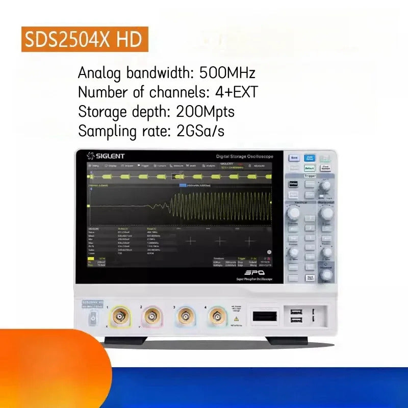 Siglent SDS2104X/SDS2204X/2354X HD 4 Channel,100MHz-350MHz 12Bit 2 GSa/s Fluorescent Digital Storage Oscilloscope