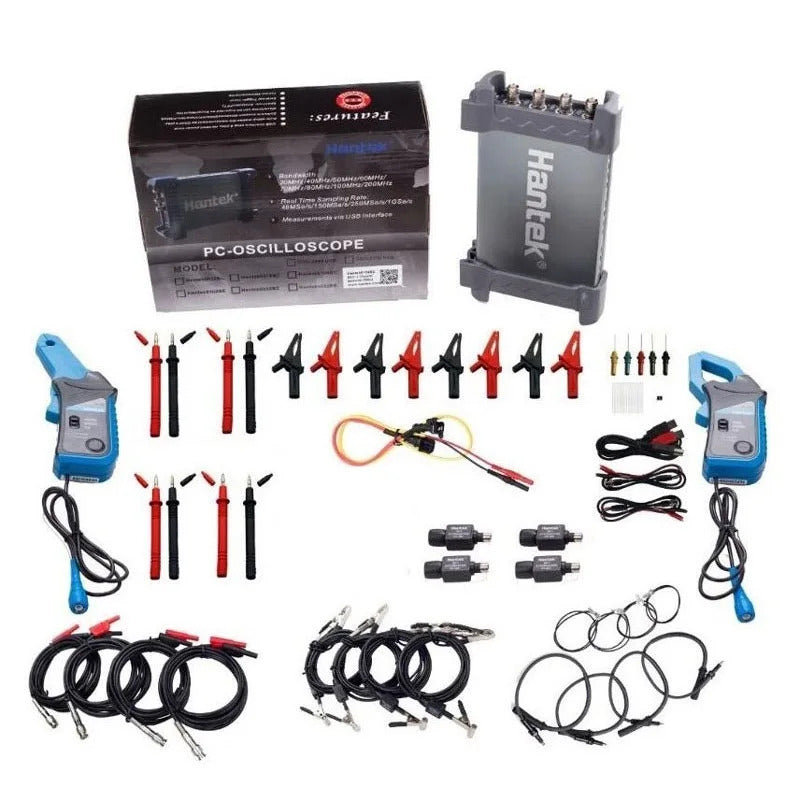 Hantek Automotive USB/PC Oscilloscope Hantek6074BE Kit I II III IV 4 Channel Oscilloscope Automotive USB Oscilloscope 70MHz 1GSa