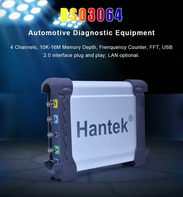 Hantek High Accuracy USB/PC Oscilloscope Hantek DSO3064/A 4 Channel virtual Diagnostic Oscilloscope Digital Vehicle Maintenance