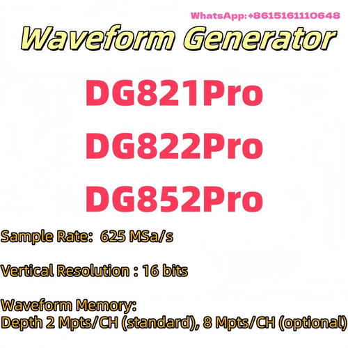 DG821Pro DG822Pro DG852Pro  25  50 MHz AFG Generator ,1 2  Channel, Waveform Generator ,signal generator