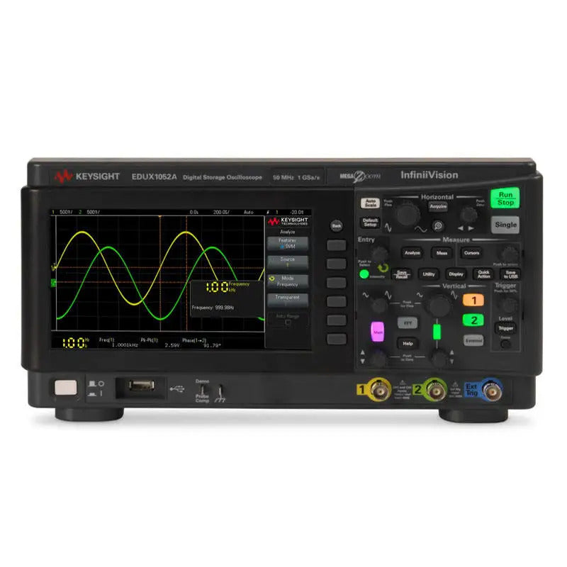 Keysight Bandwidth 50 MHz 2 analog channels 100000 waveform refresh rate EDUX1052A oscilloscope