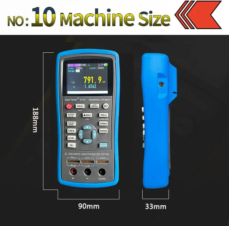 East Tester ET430 Multimeter Handheld LCR Digital Bridge Capacitance Inductance Resistance Test 2.8 Inch TFT Display Screen