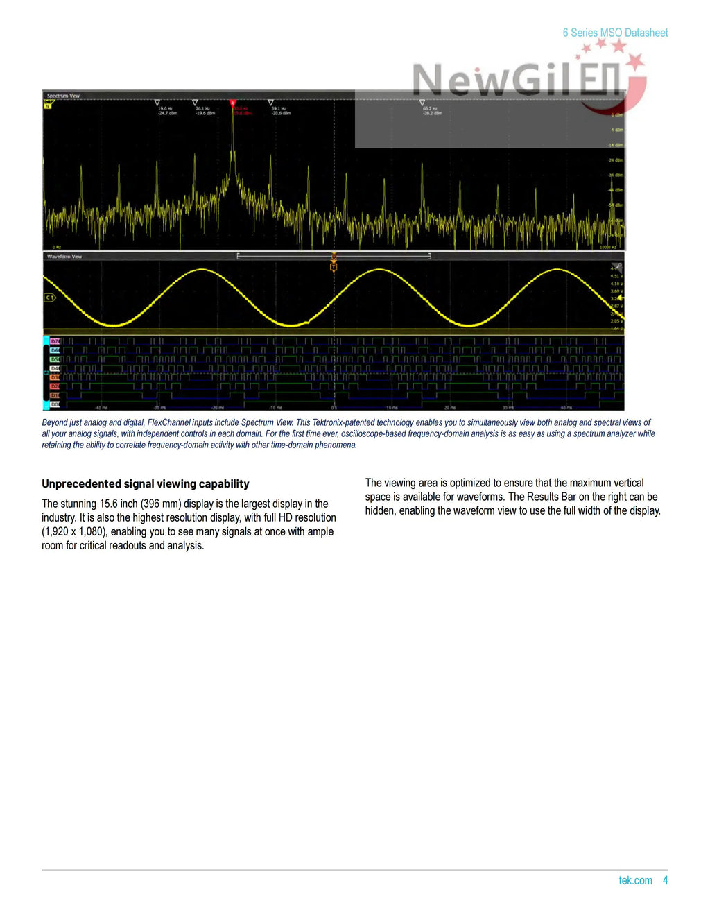 Tektronix MSO64B MSO66B MSO68B 6-BW-1000 1 GHz 10GHz , 4 6 8 Channel, Up to 50 GS/s Mixed Signal Oscilloscope