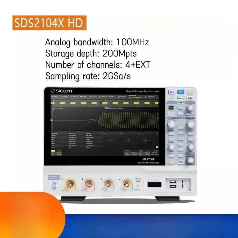Siglent SDS2104X/SDS2204X/2354X HD 4 Channel,100MHz-350MHz 12Bit 2 GSa/s Fluorescent Digital Storage Oscilloscope