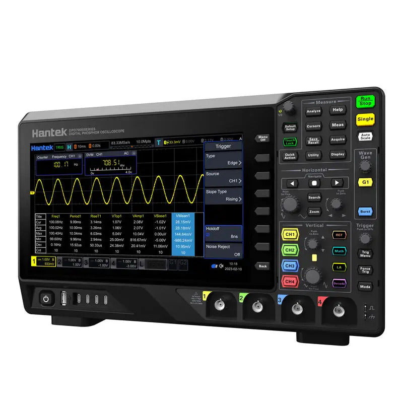 Hantek bandwidth 200MHz 4-channel oscilloscope, 2GSa/s sample rate, DPO7204 oscilloscope
