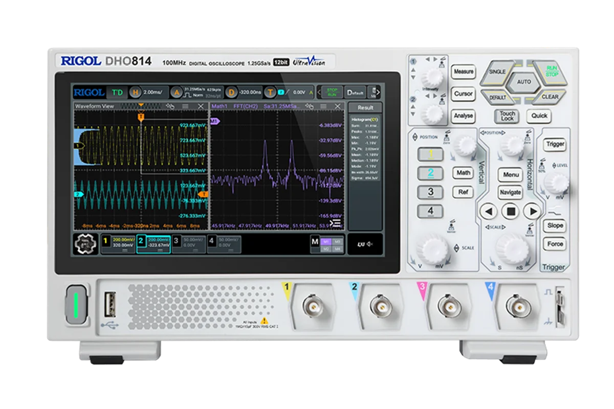 RIGOL DHO802 DHO804 DHO812 DHO814 DHO824 , 2 4Channel 70 100MHz 200MHz Digital Oscilloscope 12 Bit 1.25GSa/Sec 25MPts Depth