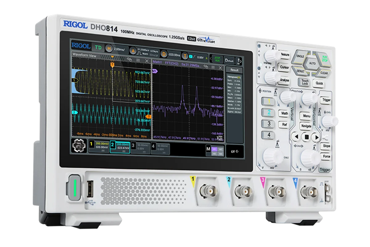 RIGOL DHO802 DHO804 DHO812 DHO814 DHO824 , 2 4Channel 70 100MHz 200MHz Digital Oscilloscope 12 Bit 1.25GSa/Sec 25MPts Depth