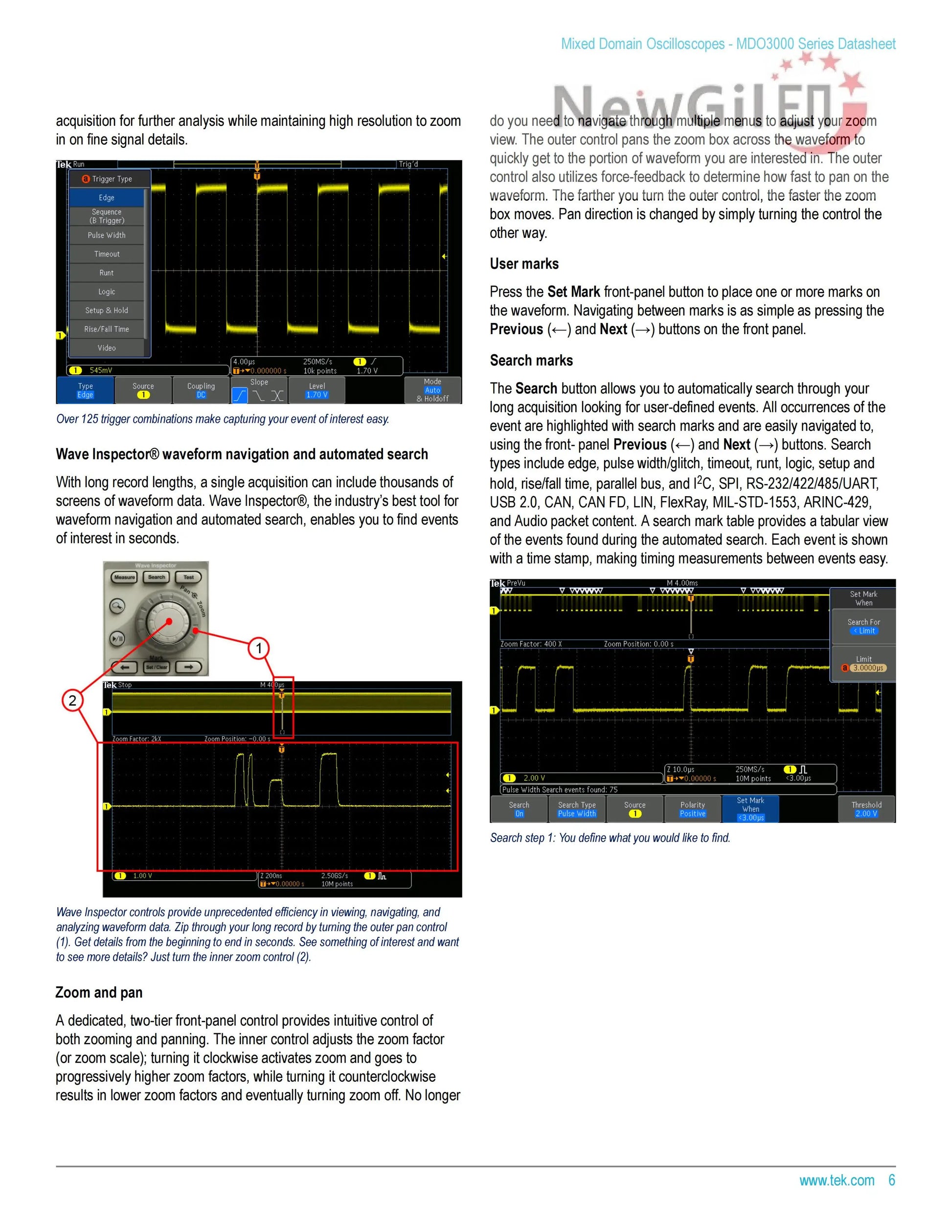 Tektronix MDO3014 MDO3024 MDO3022 MDO3032 MDO3052 MDO3034 MDO3102 MDO3054 MDO3104 500 MHz 1GHz Oscilloscope