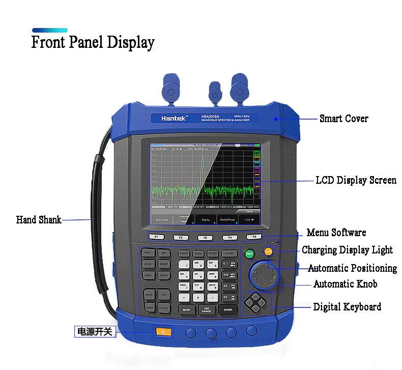 Hantek High frequency Spectrum analyzer HSA2030A/B Handheld Portable Field Strength Meter 9kHZ 3.2GHZ AC Coupled USB interface
