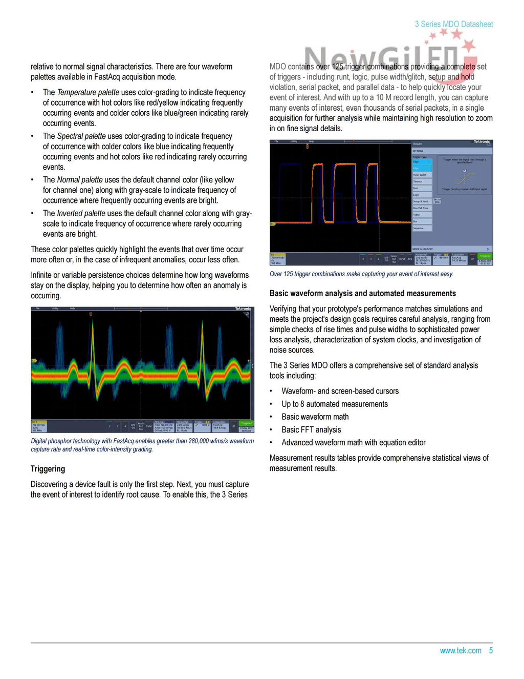 Tektronix MDO32 Oscilloscope  MDO32 3-BW-100  MDO32 3-BW-200 MDO32 3-BW-350 MDO32 3-BW-500 MDO32 3-BW-1000, 4 Channel, 1GHz