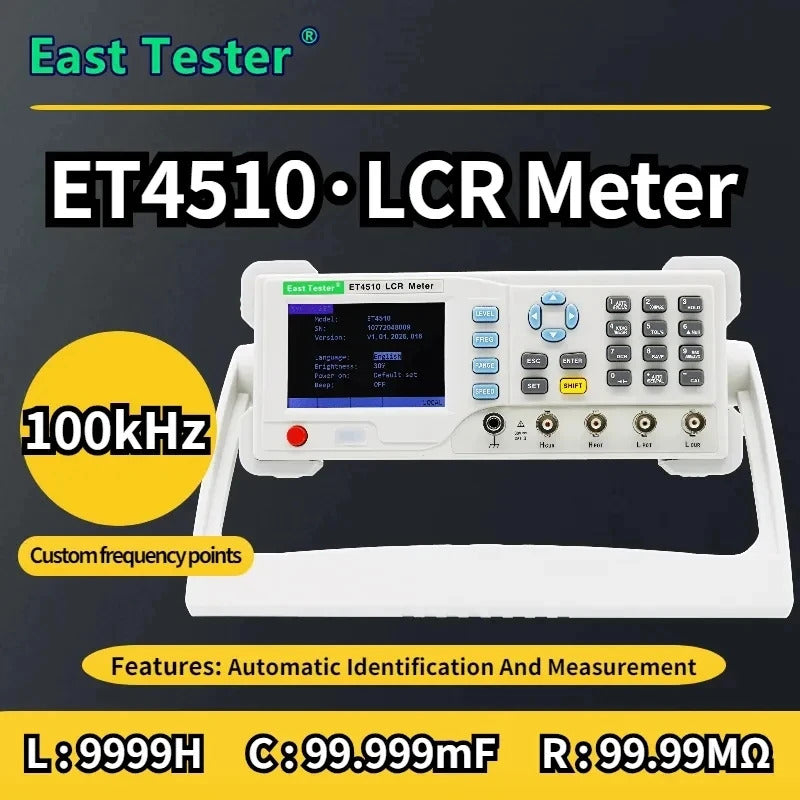 East Tester ET4501,ET4502,ET4510 desktop LCR precision digital laboratory tester, measure resistance, capacitance,inductance