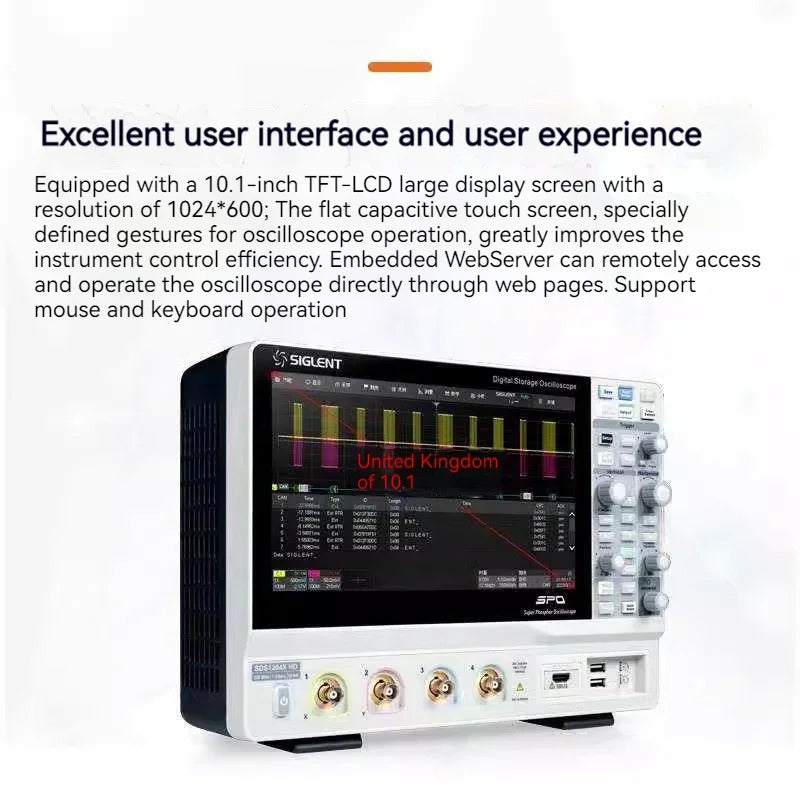 SIGLENT High resolution digital oscilloscope SDS1072X/1074X/1102X/1204X HD high-definition touch