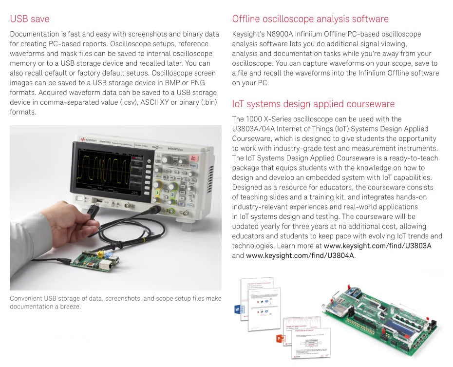 High Performance Keysight EDUX1002G Oscilloscopes
