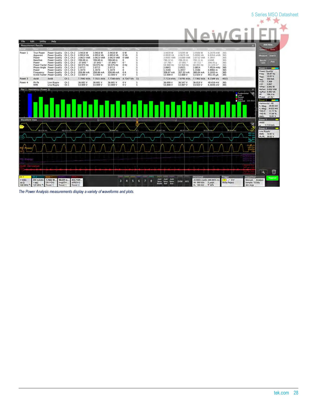 Tektronix MSO58 Oscilloscope MSO58 5-BW-350 MSO58 5-BW-500 MSO58 5-BW-1000 MSO58 5-BW-2000 Bandwidth 2GHz 4 Channel