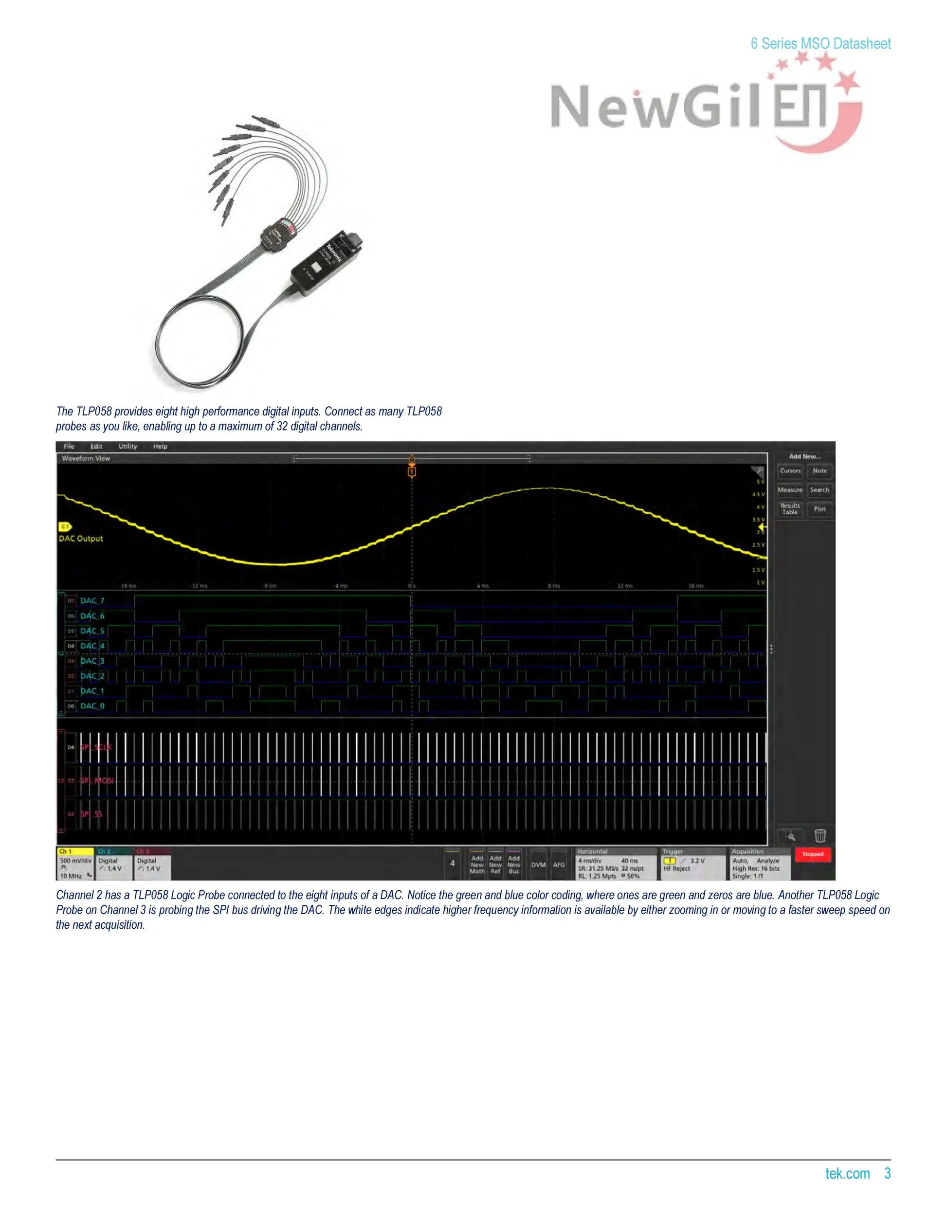 Tektronix MSO64B MSO66B MSO68B 6-BW-1000 1 GHz 10GHz , 4 6 8 Channel, Up to 50 GS/s Mixed Signal Oscilloscope