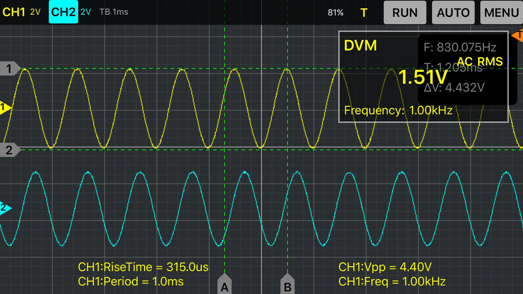 Hantek Digital Oscilloscope 2CH iDSO1070A USB iPhone/ippa-d/Android/Windows Osciloscopio Portatil With WIFI