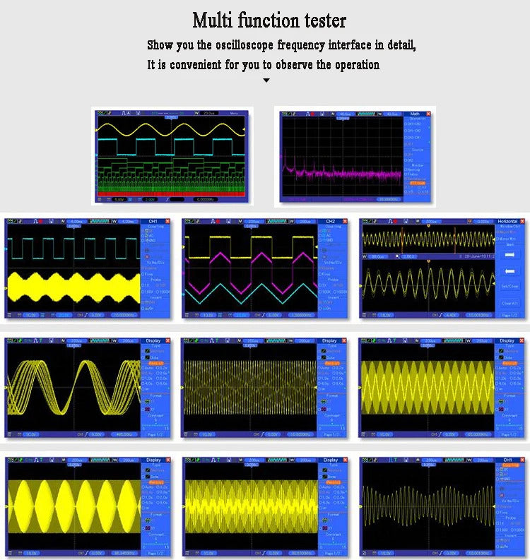Hantek MSO5102D Mixed Signal Digital Oscilloscope 100MHz 16 Logical Channels +2 Analog Channels + External Trigger Channel