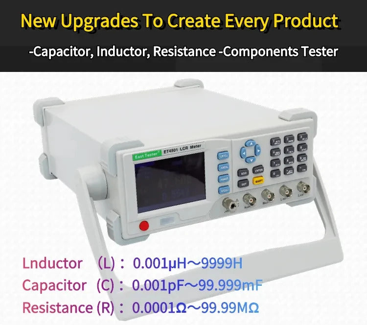 East Tester ET4501,ET4502,ET4510 desktop LCR precision digital laboratory tester, measure resistance, capacitance,inductance