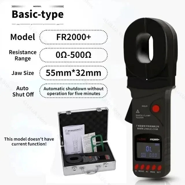 FR2000A  FR2000B  FR2000  FR2000C  Multifunction Ground Earth Resistance Meter 0-1200Ω Current 20A Loop Non Contact Tester
