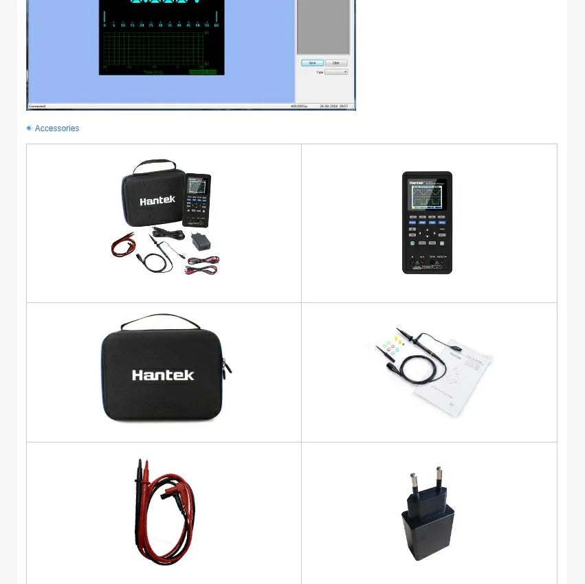 Hantek Oscilloscope + Source + Multimeter: One machine multi-purpose 2C42 handheld oscilloscope