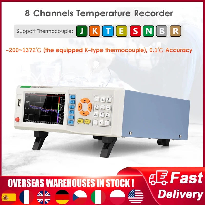 ET3916-08,ET3916-16,ET3916-24,ET3916-64 Digital Temperature Recorder, 8,16,24,32,48,64 Channels, Temperature Data Logger