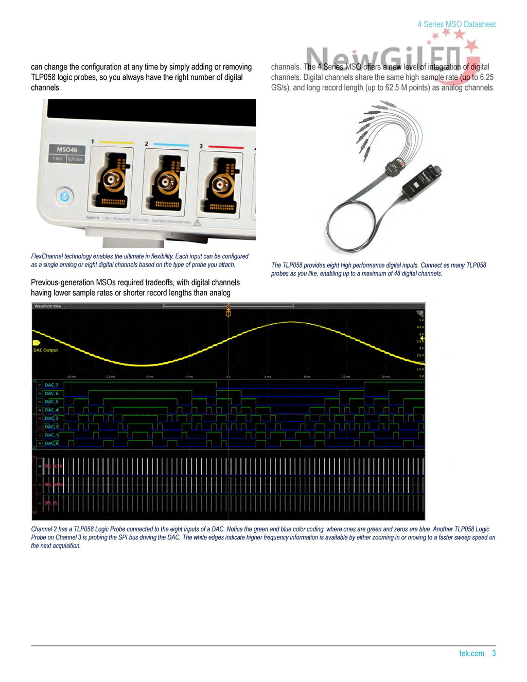 Tektronix MSO44 Oscilloscope, MSO44 4-BW-200, MSO44 4-BW-350, MSO44 4-BW-500, MSO44 4-BW-1000, MSO44 4-BW-1500, Bandwidth 1.5GHz