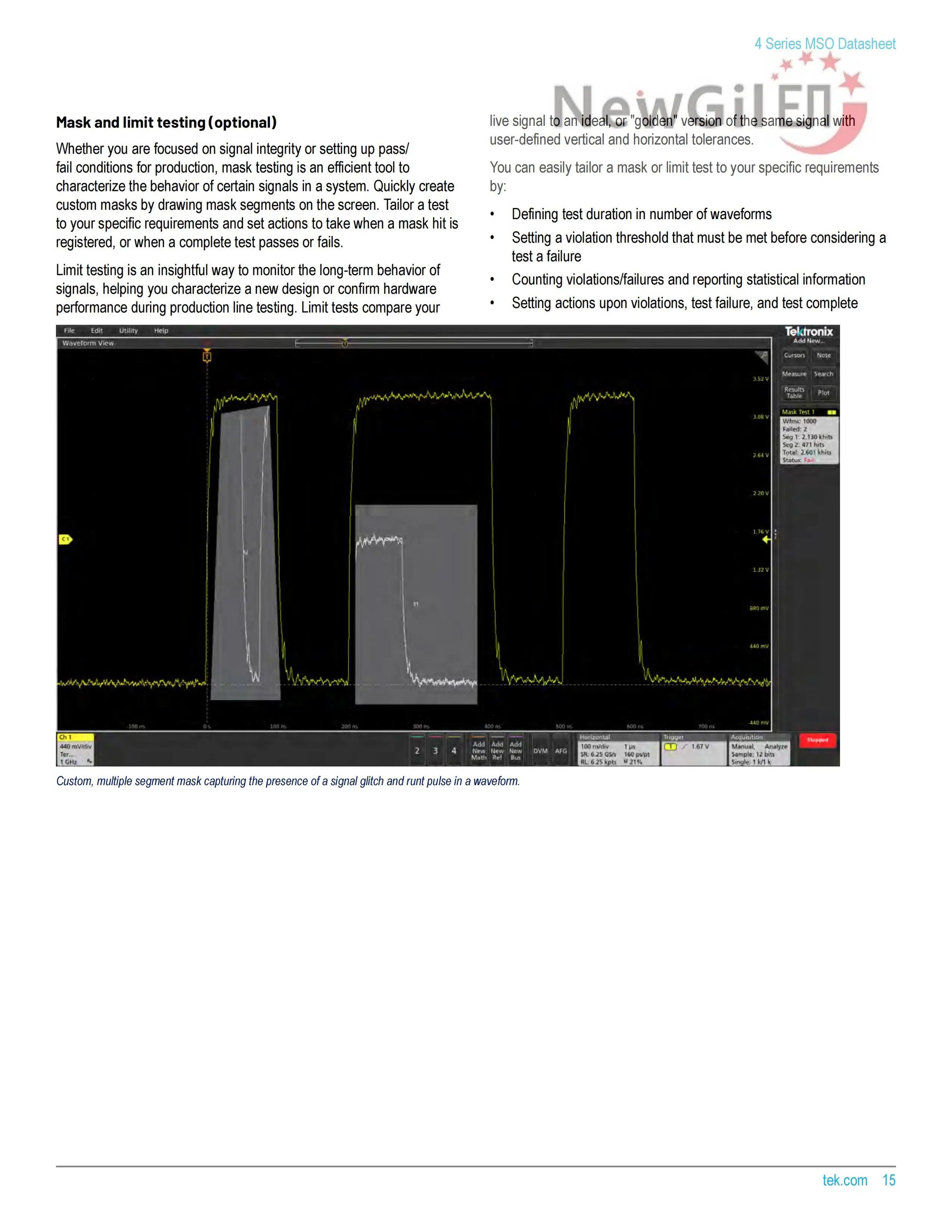 Tektronix MSO44 Oscilloscope, MSO44 4-BW-200, MSO44 4-BW-350, MSO44 4-BW-500, MSO44 4-BW-1000, MSO44 4-BW-1500, Bandwidth 1.5GHz