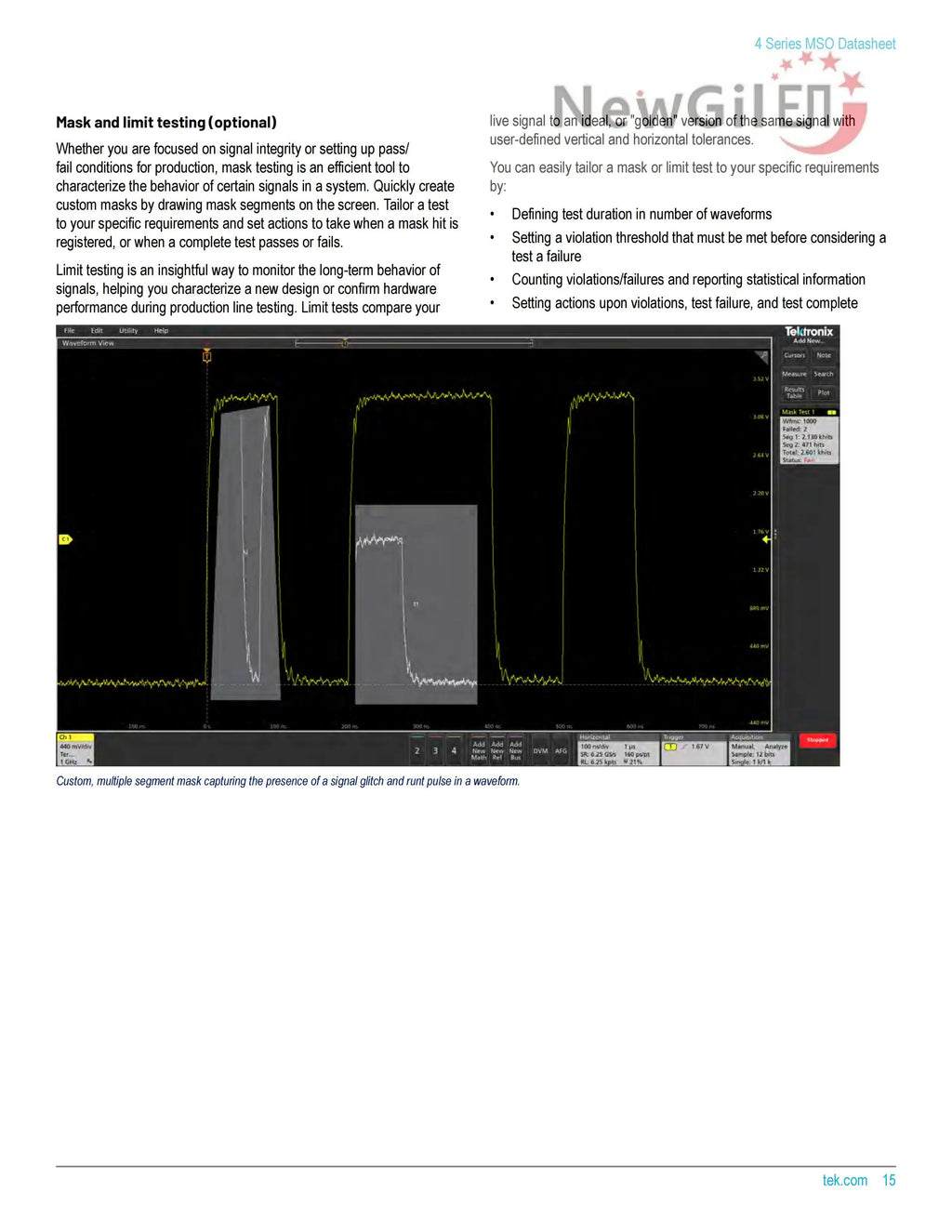 Tektronix MSO44 Oscilloscope, MSO44 4-BW-200, MSO44 4-BW-350, MSO44 4-BW-500, MSO44 4-BW-1000, MSO44 4-BW-1500, Bandwidth 1.5GHz
