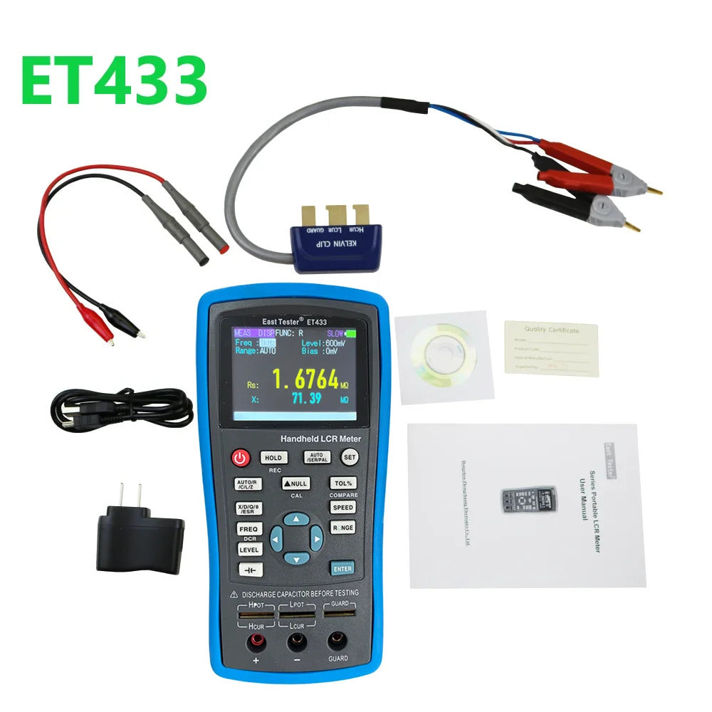 East Tester ET430 Multimeter Handheld LCR Digital Bridge Capacitance Inductance Resistance Test 2.8 Inch TFT Display Screen