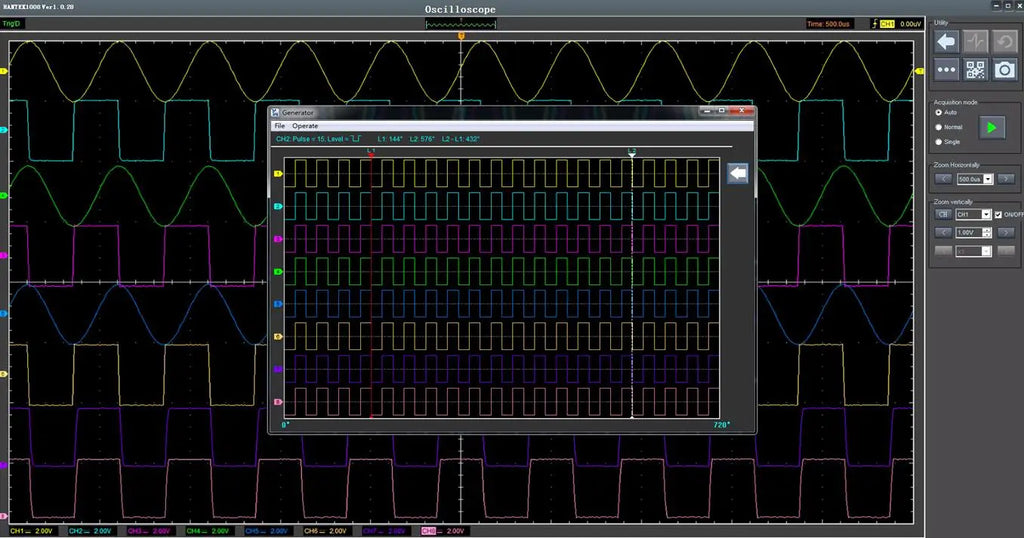 Hantek Oscilloscope Hantek1008A/1008B/1008C PC/USB virtual Oscilloscope 8CH Automotive Diagnostic Auto Scope/DAQ Generator