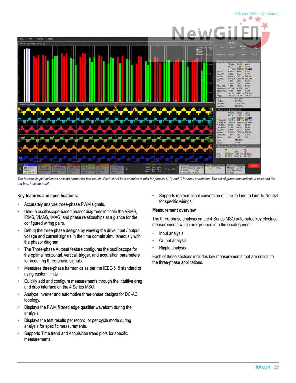 Tektronix  MSO46 Oscilloscope  MSO46 4-BW-200 MSO46 4-BW-350  MSO46 4-BW-500 MSO46 4-BW-1000  MSO46 4-BW-1500  Bandwidth 1.5GHz