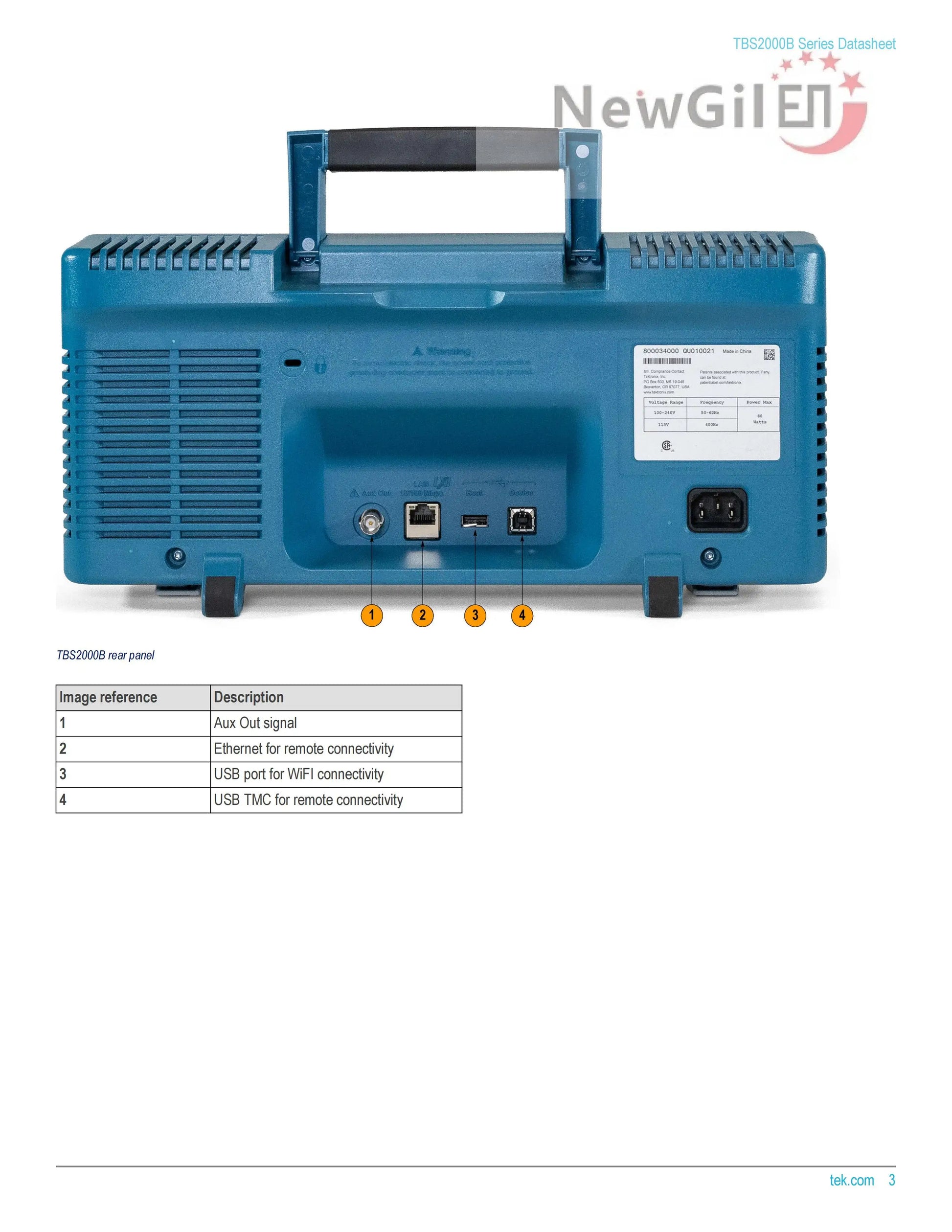 Tektronix The TBS2000 Series Digital Storage Oscilloscope  TBS2072B TBS2102B TBS2202B  TBS2074B TBS2104B TBS2204B 4 Channel
