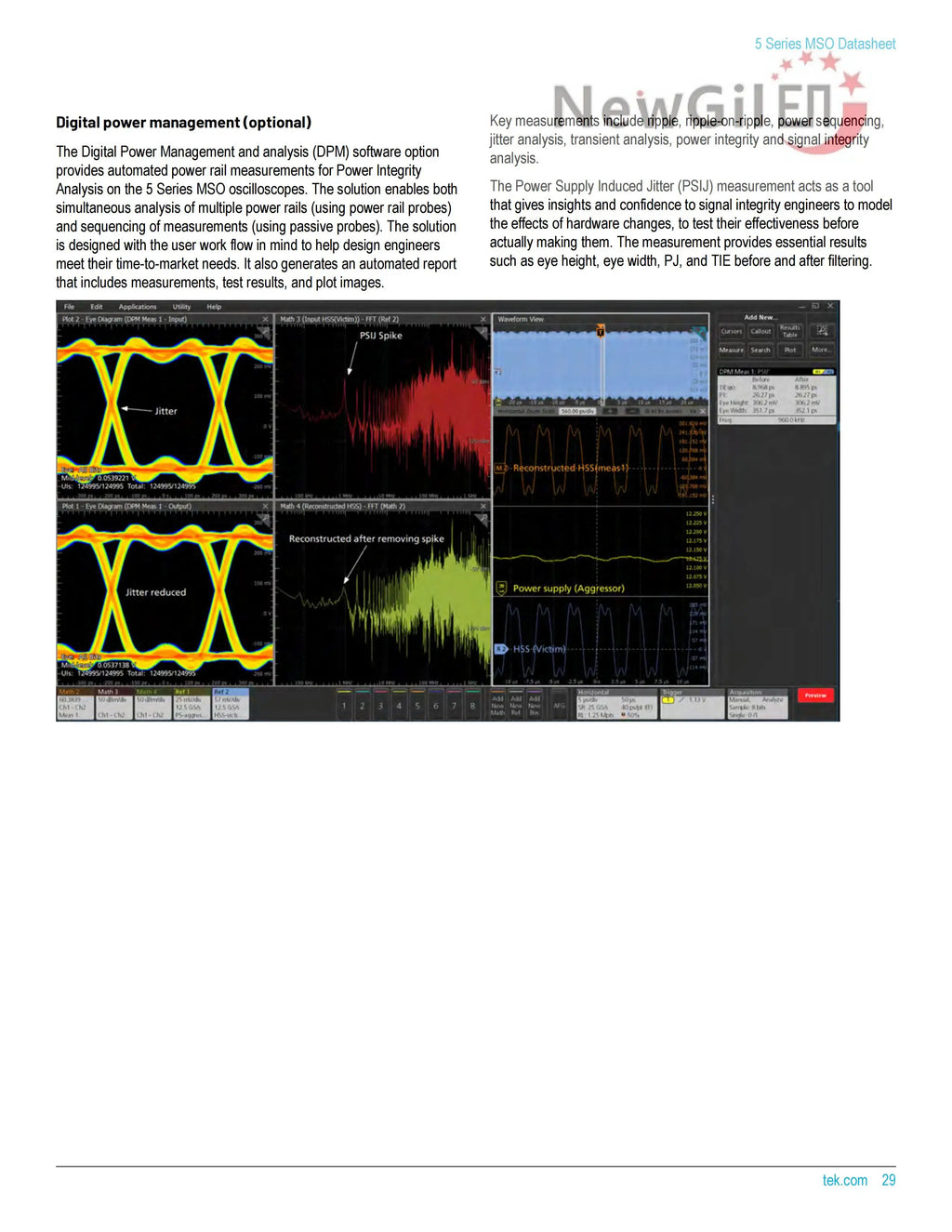 Tektronix MSO58 Oscilloscope MSO58 5-BW-350 MSO58 5-BW-500 MSO58 5-BW-1000 MSO58 5-BW-2000 Bandwidth 2GHz 4 Channel